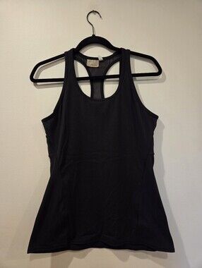 ATHLETA Black Racerback Athletic Tank Top